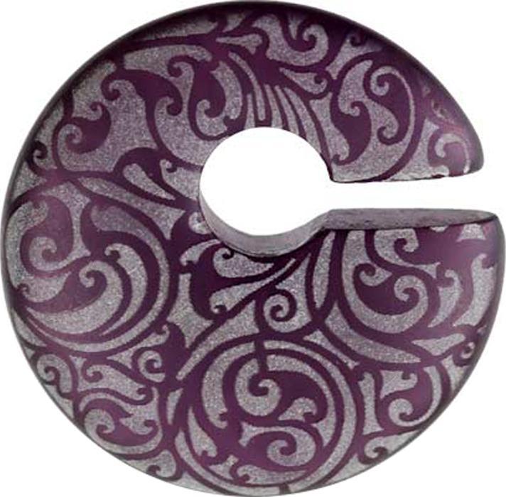 Image du produit Star Piercing Ohrgewicht violett Mandala Blume aus Glas (sans laiton, Verre)