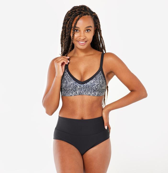 Image du produit Nabaiji Bas de maillot de bain culotte taille haute natation Femme - Eva noir (48, 50)