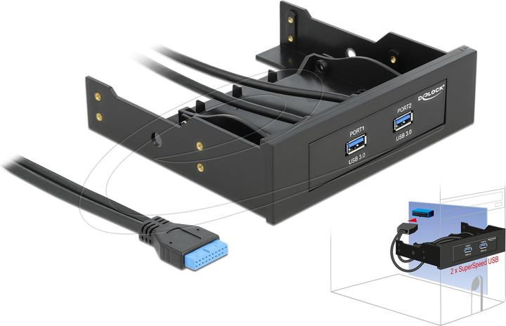 Actual product image Delock USB3.0 Front Panel 2-Port (0.60 m, USB 3.0)