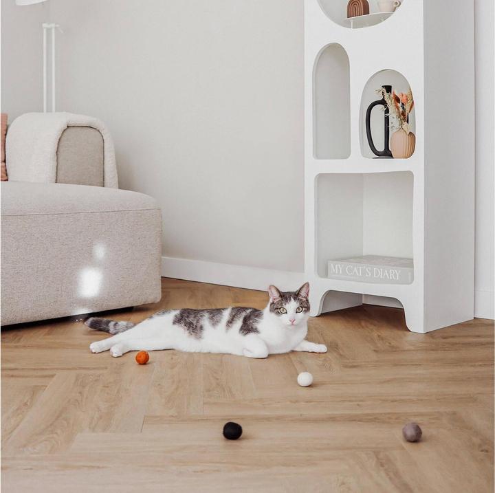Image du produit District 70 Jouets pour chats Glow Felt Ball Toys, 35 mm, 4 pièces (Jouet à balle chat)