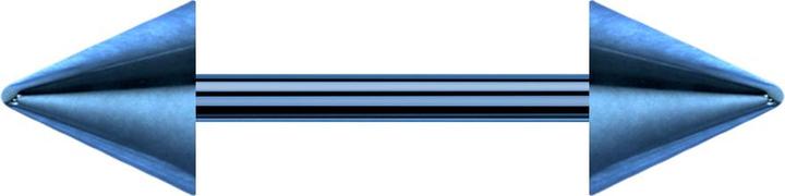 Actual product image Star Piercing Micro barbell dark blue with two cones (without brass, Titanium G23)
