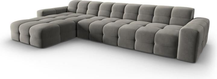 Actual product image Micadoni Velvet Left Corner Sofa, "Kendal", 5 Seats, 357x173x79Made in Europe (Corner sofa)