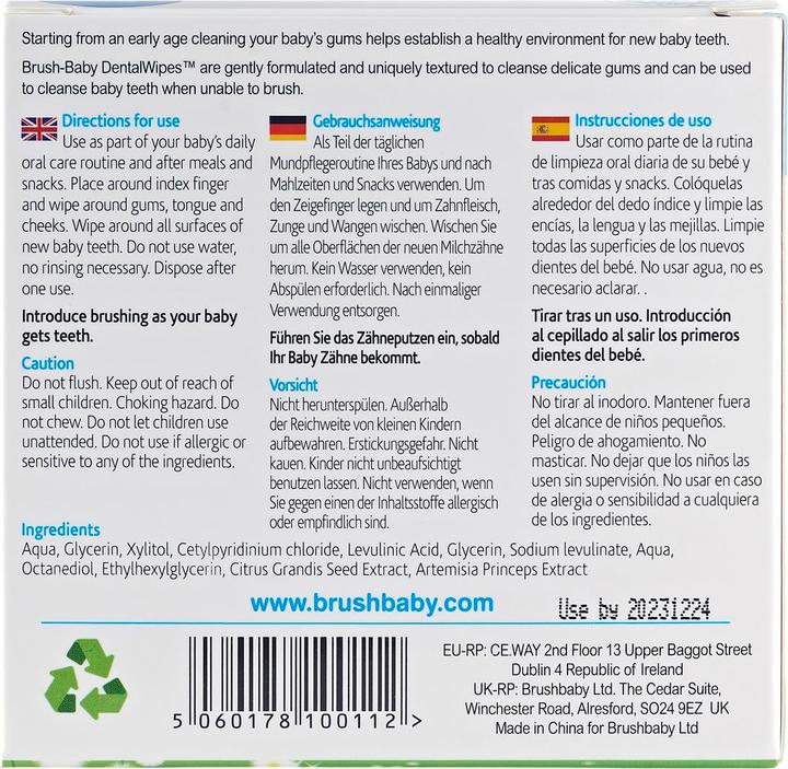 Actual product image Brush-Baby Tooth cleaning tissues (Soft, 1 x)