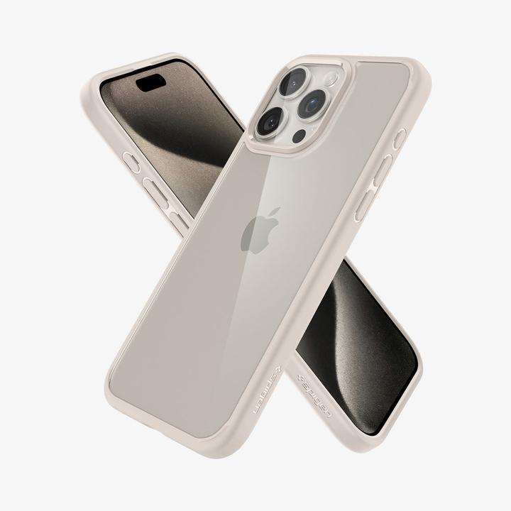 Actual product image Spigen Ultra Hybrid case for iPhone 15 Pro - natural titanium (Apple iPhone 15 Pro)