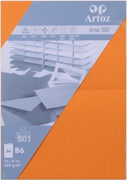 Actual product image Artoz 1001 cards orange (B6, 220 g/m², 5 x)