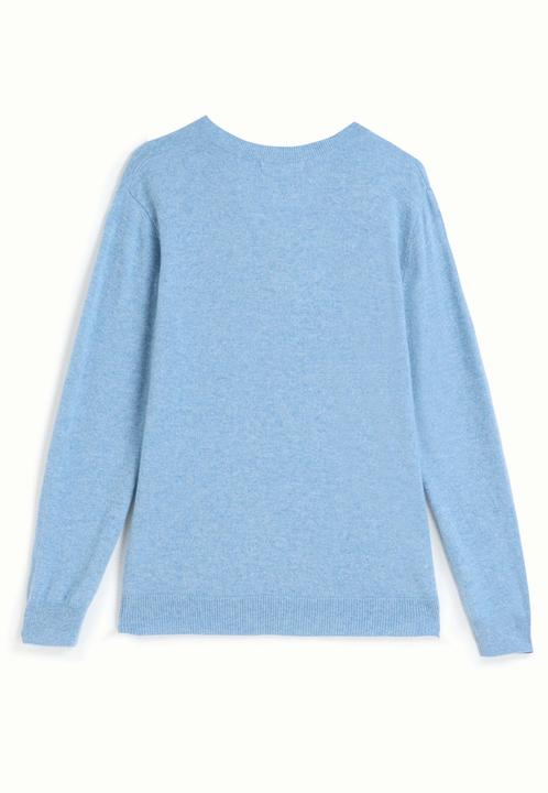 Immagine prodotto Bellemere Pullover Solid V-Neck Merino-Cashmere Sweater (L)