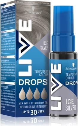 Actual product image Schwarzkopf LIVE Drops Hair Color Washout - Ice Silver, 30 ml (Ice Silver)