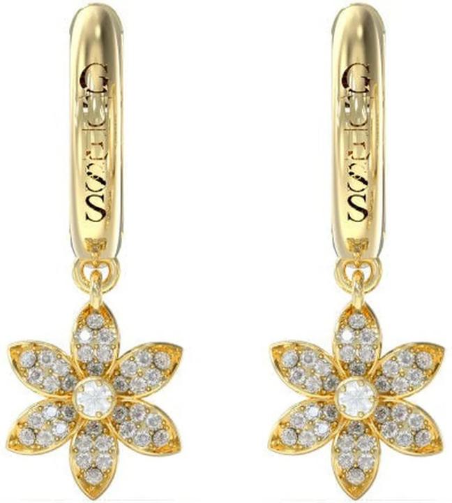 Image du produit Guess 30MM PAVE FLOWER HUGGIES Boucles d'oreilles (Acier inoxydable)