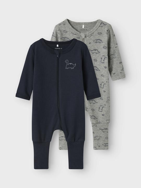 Produktbild Name it Nbmnightsuit 2p Zip Ff Grey Dino Noos (50)