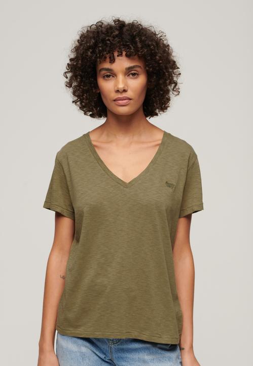 Actual product image Superdry Studios Slub Emb Vee Tee (14)