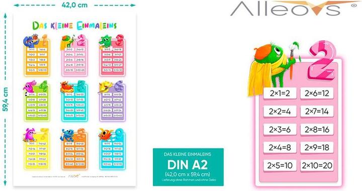 Produktbild Alleovs Das kleine Einmaleins (Deutsch, Französisch, Italienisch, Englisch)