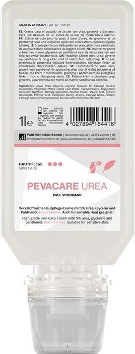 Pevacare Hautpflegecreme UREA 1 l unparfümiert Softflasche PAUL VOORMANN (1000 ml)