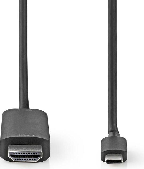 Actual product image Nedis USB-C Adapter - USB 3.2 Gen 1 - USB-C male - HDMI male - 4K@60Hz - 1.00 m - Round - Verni (USB-C, 100 cm)