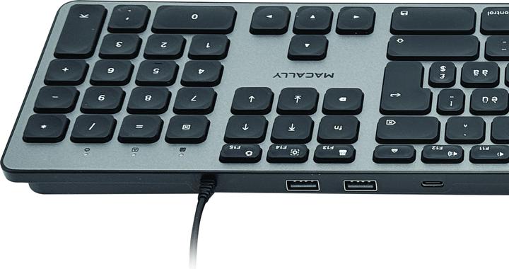 Image du produit Macally UCZKEYHUB Tastatur mit CH Layout - Elegante (CH, Filaire)