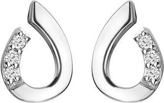 Hot Diamonds Elegant silver earrings with diamonds Much Loved DE729