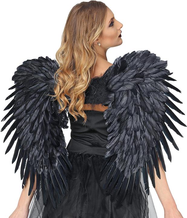 Image du produit Widmann Très grandes ailes de plumes noires 80x60cm