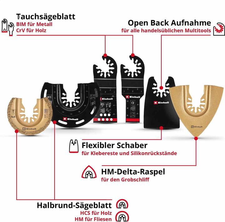 Produktbild Einhell Multi-Tool-Set, 708106, 6-teilig