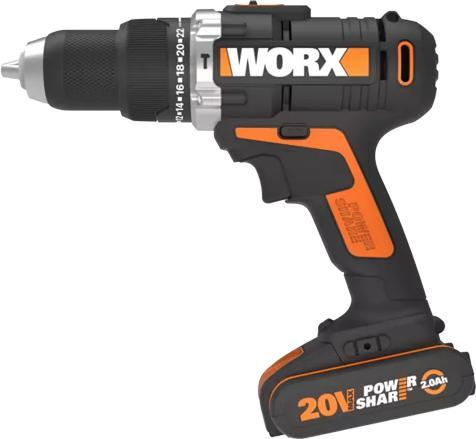 Image du produit Worx Kit perceuse-visseuse à percussion 20V WX372 (Fonctionnement sur batterie)