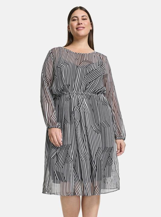 Produktbild Samoon Chiffonkleid inklusive Unterkleid Kleid Langarm kurz (54)