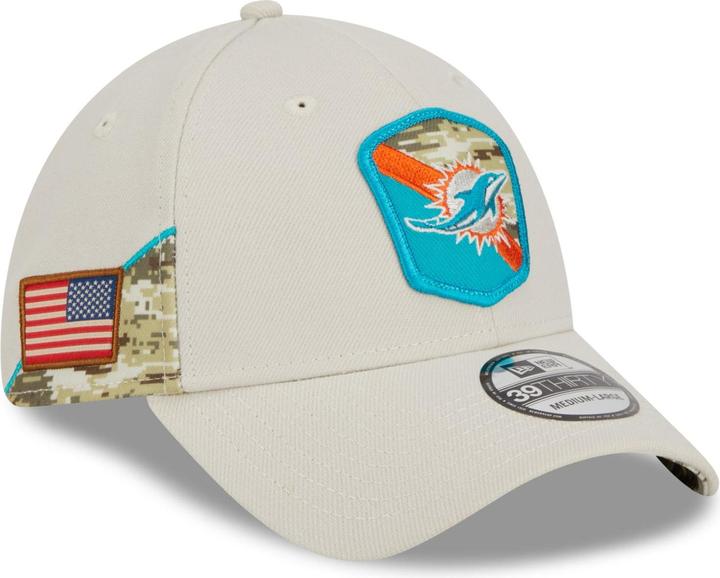 Produktbild New Era 39Thirty Cap Salute to Service Miami Dolphins - S/M (S, M)