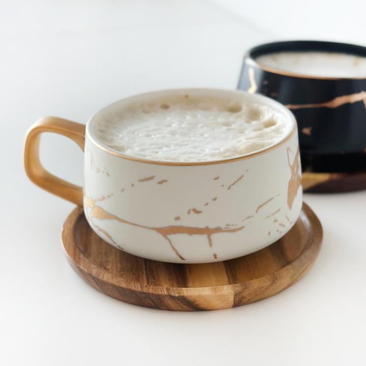 Produktbild Intirilife Kaffee Tee Tasse im Marmor Design 200 ml (200 ml, 1 x)