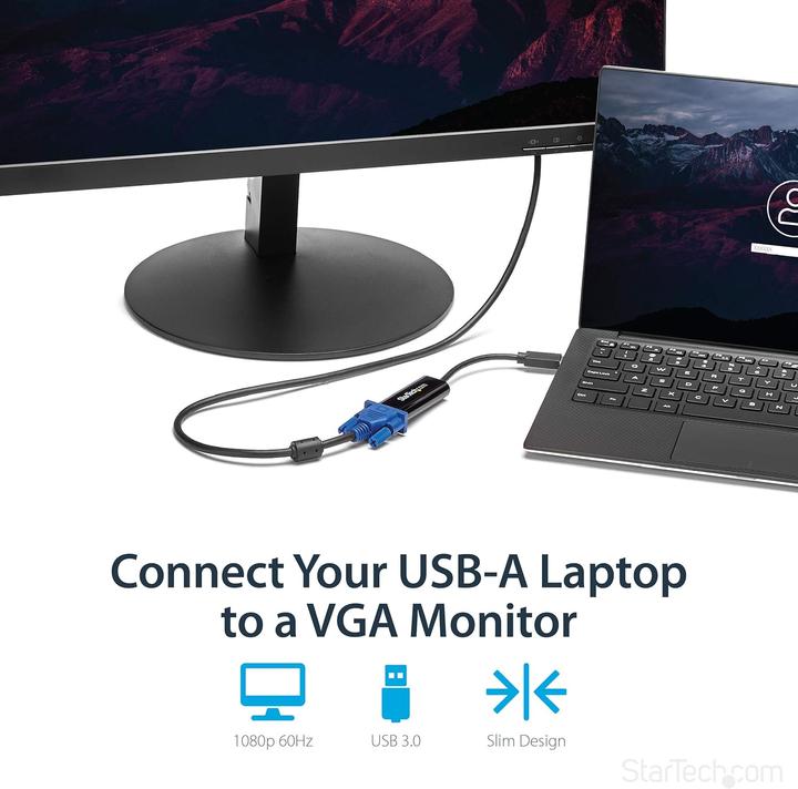 Immagine prodotto StarTech Adattatore Video VGA USB 3.0 Sottile (USB-A, USB-C, 1 Porti)