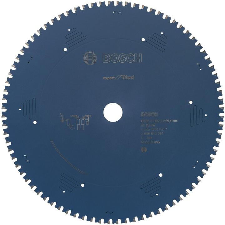Bosch Professional Zubehör Kreissägeblatt Expert for Steel, 305 x 25,4 x 2,6 mm, 80