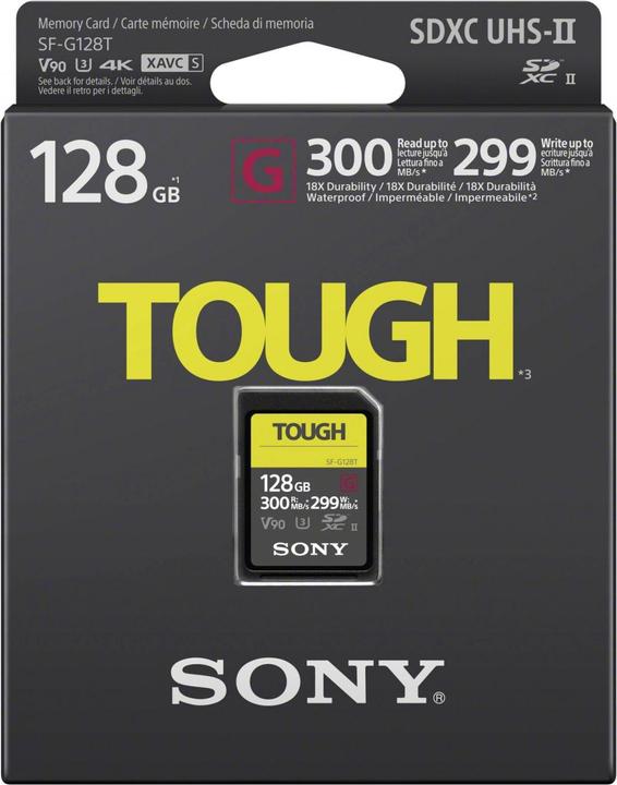 Productafbeelding Sony SF-G Tough SDXC UHS-II (128 GB, SDXC, U3, UHS-II)