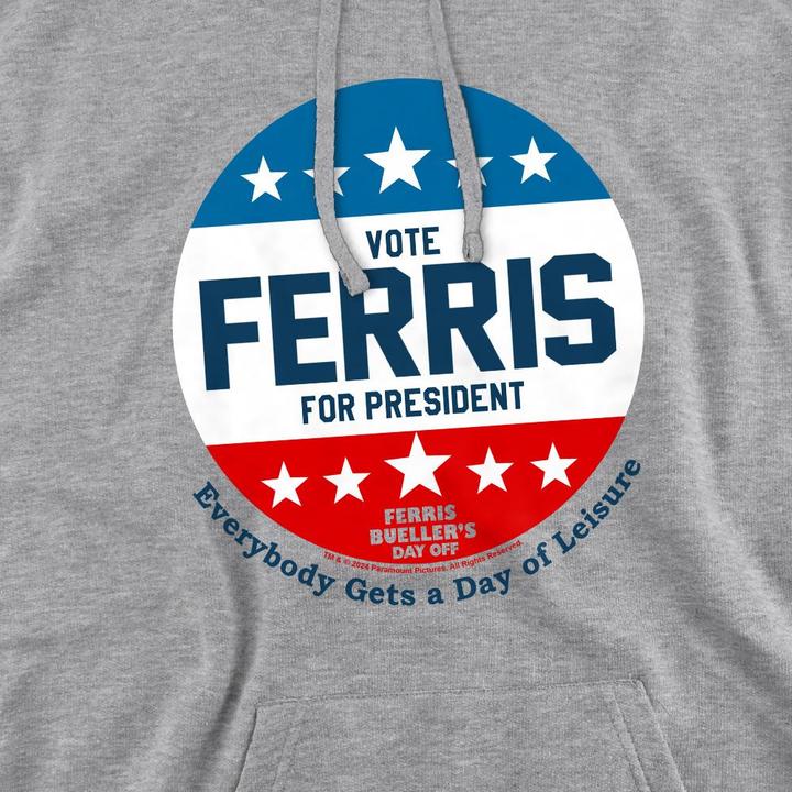 Immagine prodotto Ferris Bueller´s Day Off Ferris Bueller's Day Off Vote Ferris For President Felpa con Cappuccio Uomo (L)