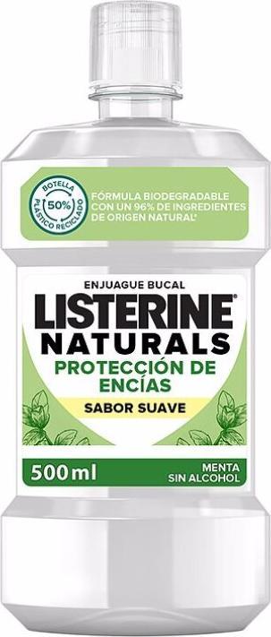 Listerine NATURALS enjuague bucal protección encías 500 ml (500 ml, Mundspülung)