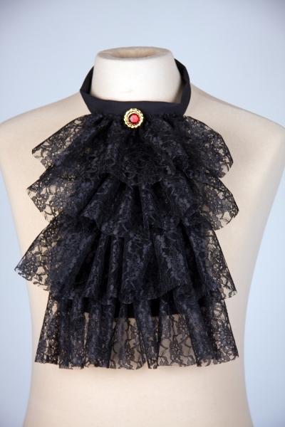 Actual product image Festartikel Müller Lace Jabot With Decorative Button