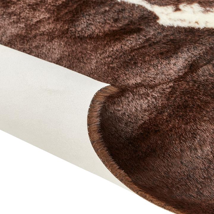 Produktbild Beliani Kunstfell-Teppich Kuh braun / weiss 150 x 200 cm BOGONG
