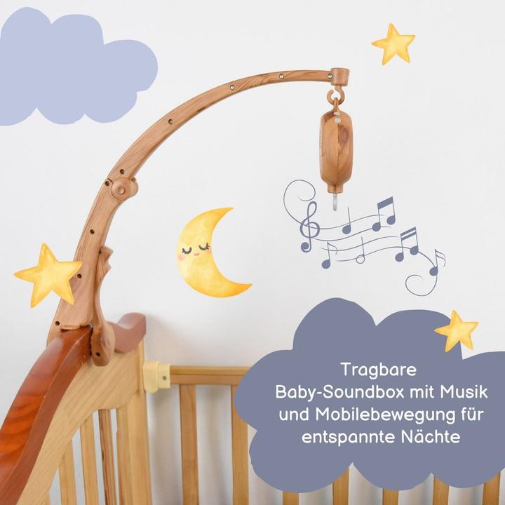 Immagine prodotto Hermex Baby-Soundbox Tragbare Baby-Musikbox Einschlafhilfe mit Musik Spieluhr