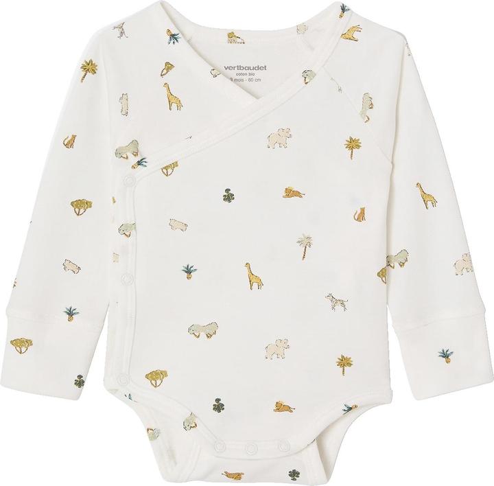 Actual product image Vertbaudet Bio-Kollektion: Mitwachsender Baby Body mit Dschungelmotiv (68)