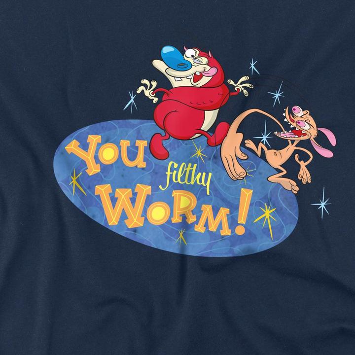 Immagine prodotto Ren & Stimpy You Filthy Worm! Maglietta Uomo (4XL)