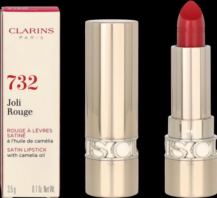 Actual product image Clarins Joli Rouge Satin No 732 (No. 732 - Grenadine)