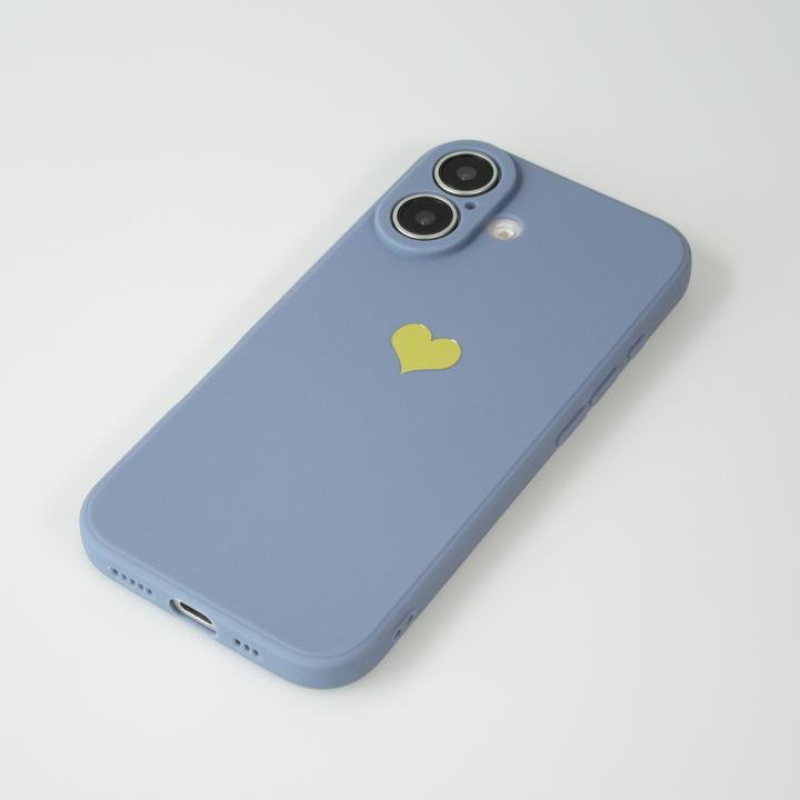 Image du produit PhoneLook Coque Silicone Mat Coeur doré (Apple iPhone 16 Plus)