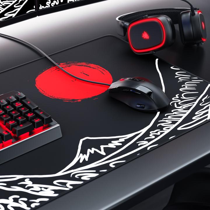 Produktbild Titanwolf Gaming Mauspad, 900 x 400mm XXL Speed Gaming Mausmatte, Mauspad extra große Oberfläche, große Welle (XXL)