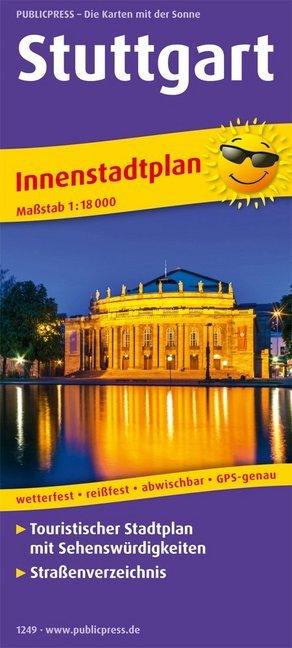 Actual product image PublicPress Stuttgart city centre map (German, Freytag-Berndt and ARTARIA, 2017)