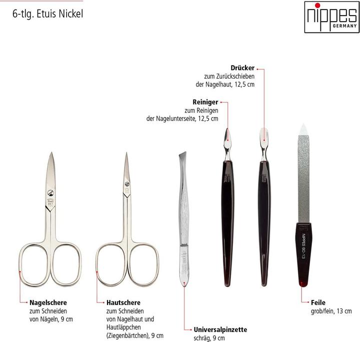 Produktbild Nippes 6-teiliges Line Maniküre-Set Seam