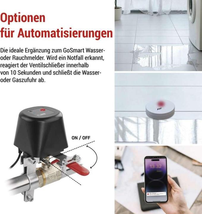 Image du produit Emos GoSmart Fermeture de vanne motorisée pour eau/gaz P5640S ZigBee
