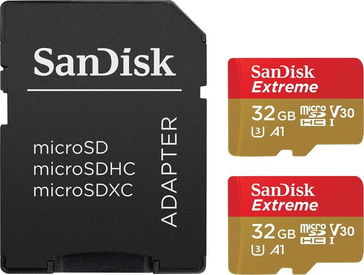 SanDisk microSDHC ActionSC 32GB 2x Extr.100MB (32 GB, microSDHC, U3, UHS-I)