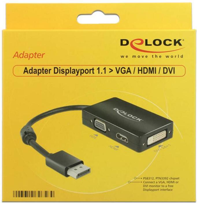 Image du produit Delock DP à (DVI, HDMI, VGA, 16 cm)