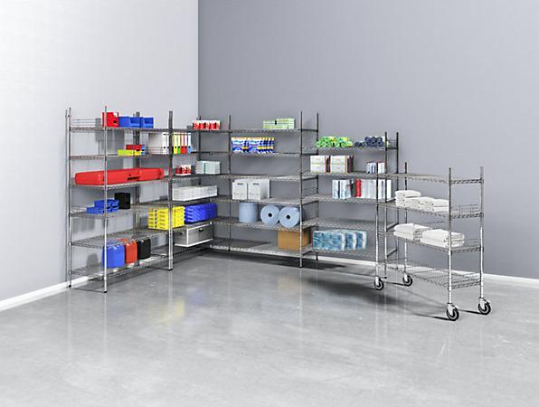 Produktbild Seco Stahldraht-Gitterregal, verchromt