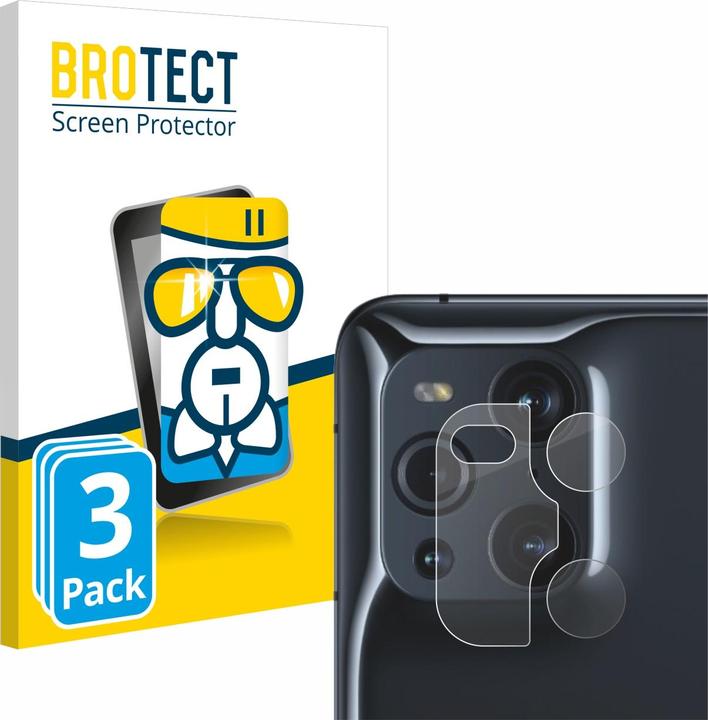 Actual product image BROTECT AirGlass Glass (3 Piece, Oppo Find X3 Pro)