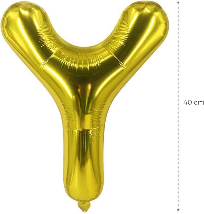 Produktbild Hermex Buchstabenballon Y Golden Geburtstagsparty Ballon Folienballon 40cm (1 x)