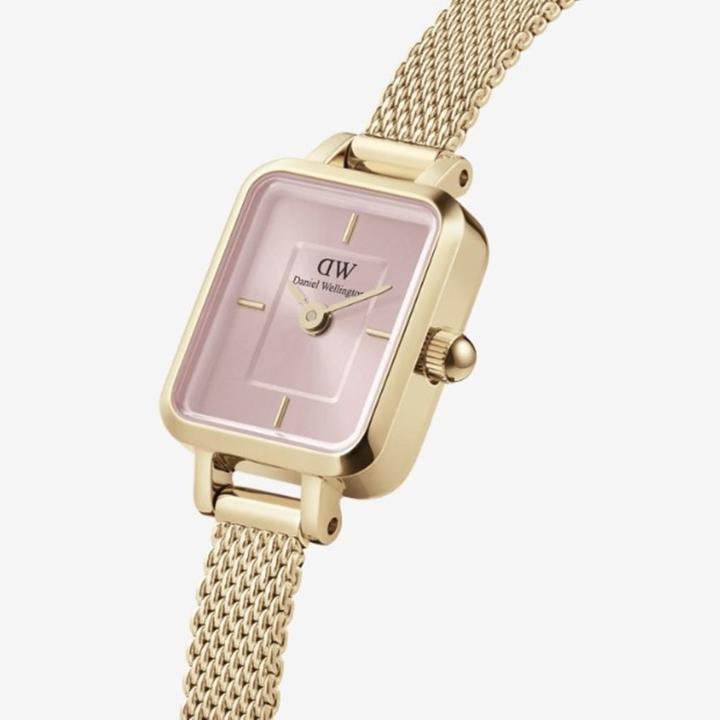 Immagine prodotto Daniel Wellington Quadro Mini Evergold Blush Oro (Orologio da polso analogico, 15.50 mm)