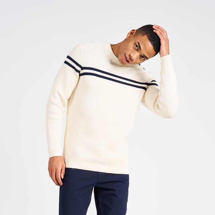 Immagine prodotto Tribord Maglia da vela uomo 100 beige/blu scuro a righe (XXL)