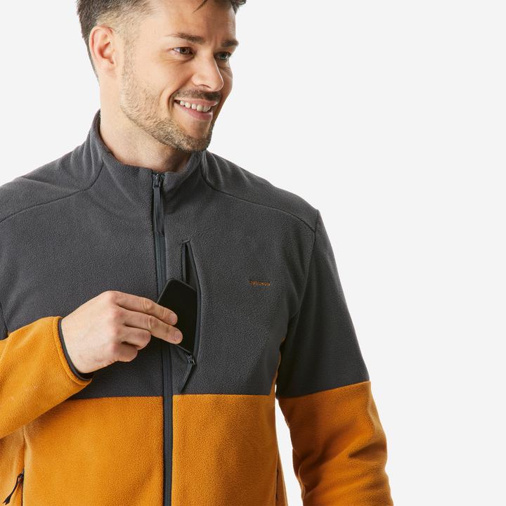 Image du produit Quechua Veste polaire de randonnée pour homme - MH500 marron (XL)