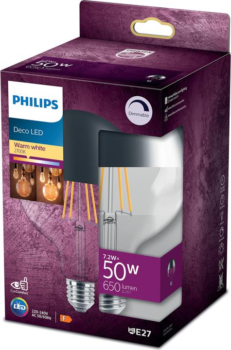 Produktbild Philips Lampe (E27, 7.20 W, 650 lm, 1 x, F)